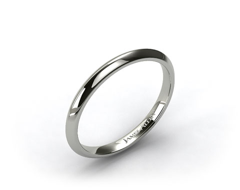 Platinum 2mm Knife Edge Women's Wedding Ring